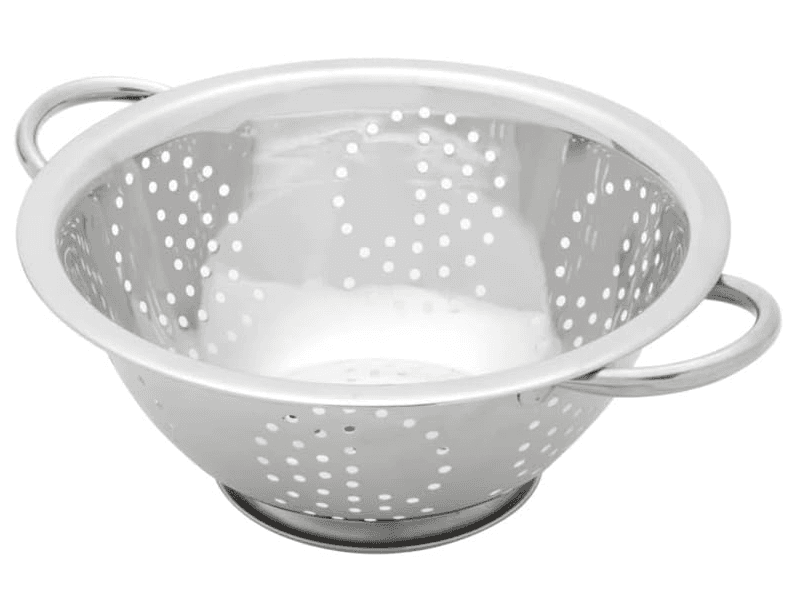 Imagem da oferta Escorredor de Massas de Aço Inox Prime Lyor Prata 24Cm