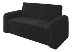 Imagem da oferta Sofá Cama Versátil 2 Lugares Veludo Selmer Cor Preto Selmer Estofados