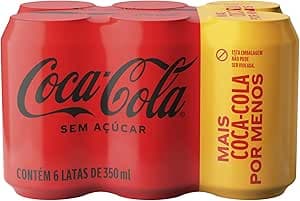 Imagem da oferta Pack de Coca-Cola sem Açúcar 350Ml 6 unidades