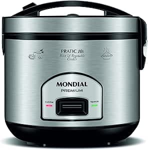 Imagem da oferta Panela Elétrica De Arroz, Mondial, Preto/inox, 700w, 220v - Pe-42-10x