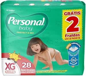 Imagem da oferta Fralda Personal Baby Protect e Sec XG Mega 9x28pads Leve 28 pague 26 Unidades