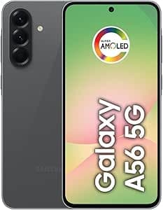 Imagem da oferta Smartphone Samsung Galaxy A56 5G 128GB, 8GB RAM, Câmera 50MP, IP67, Super AMOLED 6.7", Recursos AI, Preto