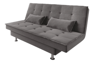 Imagem da oferta Sofá Cama 3 Lugares 1,84m Andradas Veludo Suede Cinza