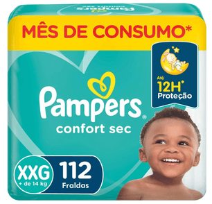 Imagem da oferta Fraldas Pampers Confort Sec XXG 112 Unidades, Pampers