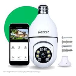 Imagem da oferta Câmera De Segurança Fergusom Lâmpada Ip Wifi Com Visão Noturna Interna Externa App Yoosee Espiã 360º Cor Branco