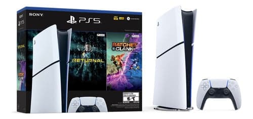 Imagem da oferta Console Playstation 5 Slim Digital Edition Branco + Returnal E Ratchet E Clank + Controle Sem Fio Dualsense Branco