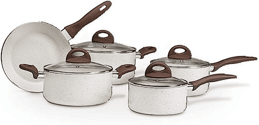Imagem da oferta Jogo de Panelas 5 Peças Ceramic Life Granada com Fundo de Indução Brinox - Vanilla