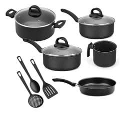 Imagem da oferta Conjunto De Panelas Antiaderente 5 Peças + Kit Espátulas
