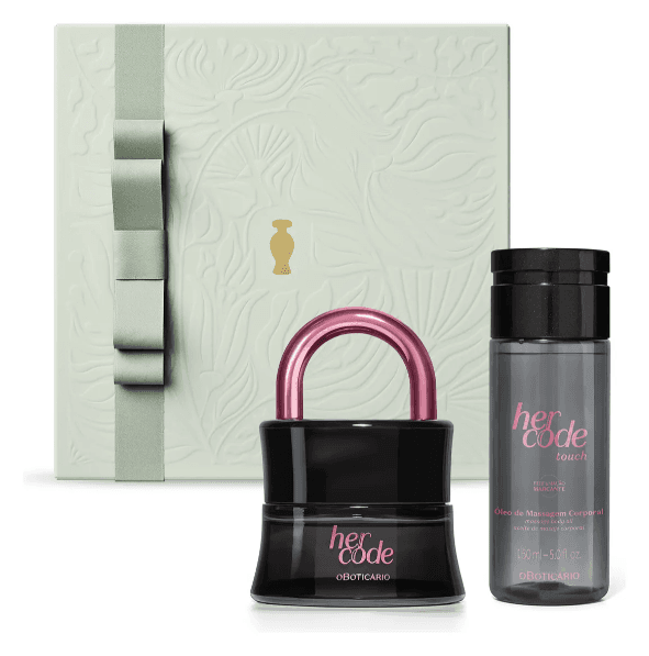 Imagem da oferta Presente Dia Das Mães Her Code Touch: Eau De Parfum 50ml + Creme Em Óleo Corporal 200ml + Caixa De Presente