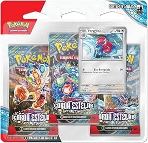 Imagem da oferta Pokémon TCG, Blister Triplo Porygon2 Escarlate E Violeta 7 Coroa Estelar