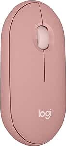 Imagem da oferta Mouse sem fio Logitech Pebble 2 M350s com Clique Silencioso, Design Slim Ambidestro, Conexão Bluetooth e Pilha Inclusa - Rosa