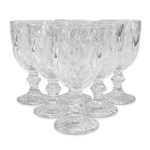 Imagem da oferta Jogo C/ 6 Taças Vidro 240ml Diamond Transparente - Treelar