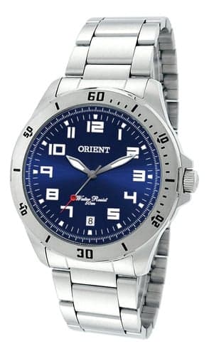Imagem da oferta Relógio De Pulso Orient Mbss1155a  Com Corria De Aço Inoxidável Cor Prata - Fondo Azul-escuro