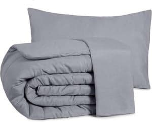 Imagem da oferta Kit Edredom Casal Queen 3 Peças Margarida Cama Box Cor:Cinza