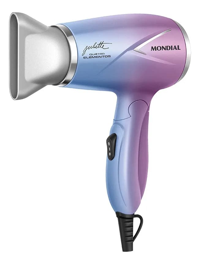 Imagem da oferta Secador De Cabelo By Juliette Mondial 1200w Sct-ju-03 Cor Azul/Rosa 127/220V