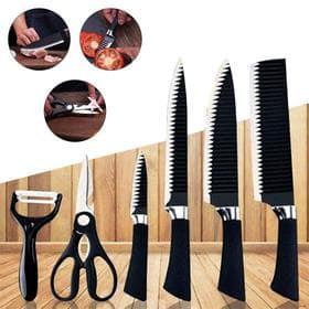 Imagem da oferta Kit De Facas Para Churrasco 6 Peças Fio Navalha Inox Antiaderente Top - HOME GOODS