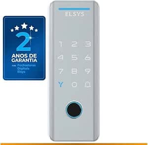 Imagem da oferta Fechadura Digital de Sobrepor, Abertura por senha ou tag, Tecno, Prata, DS4100V, Elsys