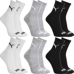 Imagem da oferta Kit 6 Pares Meias Puma Cano Médio Alto Atoalhada Original