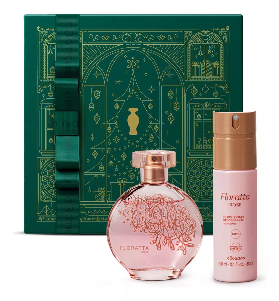 Imagem da oferta Presente Floratta Rose: Colônia 75ml + Body Spray 100ml + Caixa Presenteável