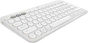 Imagem da oferta Teclado sem fio Logitech Pebble Keys 2 K380s com Conexão Bluetooth Easy-Switch e Pilha Inclusa - Compatível com PC, Mac, Chrome OS, Android, iOS e Apple TV, Layout US - Branco