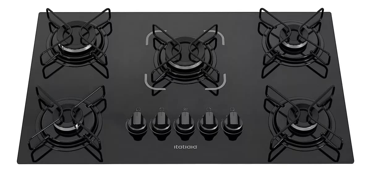 Imagem da oferta Cooktop Itatiaia Essencial 5 Bocas Preto - 127/220V