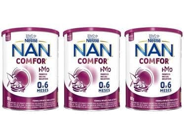 Imagem da oferta Fórmula Infantil Nestlé Leite Comfor 1 NAN - 800g 3 Unidades