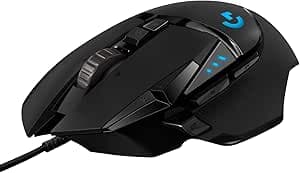 Imagem da oferta Mouse Gamer Logitech G502 HERO com RGB LIGHTSYNC, Ajustes de Peso, 11 Botões Programáveis e Sensor HERO 25K