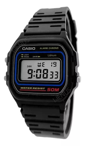 Imagem da oferta Relógio Casio Unissex W-59-1VQ - Digital - Resina Preto