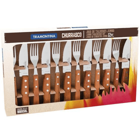 Imagem da oferta Tramontina Churrasco Cor Do Punho Marrom-claro 12 Unidades 44.5cm