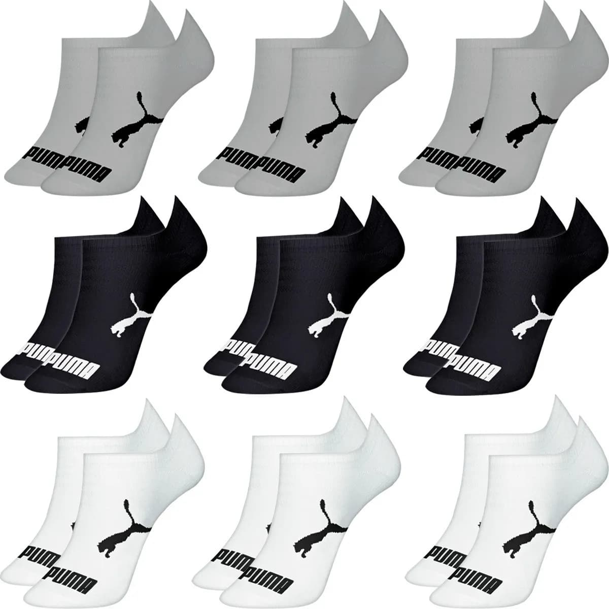 Imagem da oferta Kit 9 Pares Meias Puma Sapatilha Cano Baixo Original Algodão