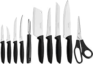 Imagem da oferta Tramontina JOGO FACAS INOX 10PC PLENUS PRE, Preto