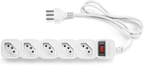 Imagem da oferta Filtro de Linha com 5 Tomadas EPE 205 Branco Intelbras