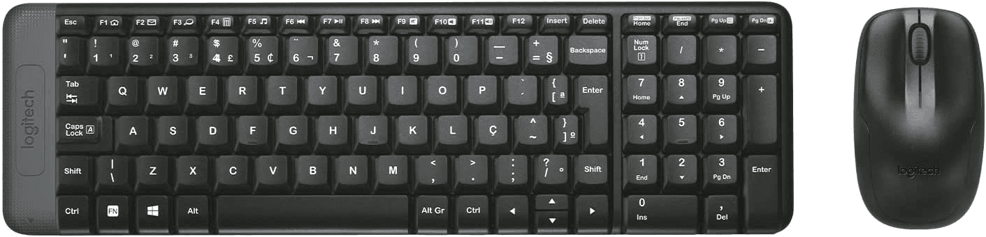 Imagem da oferta Combo Teclado e Mouse sem fio Logitech MK220 com Design Compacto, Conexão USB, Pilhas Inclusas e Layout ABNT2