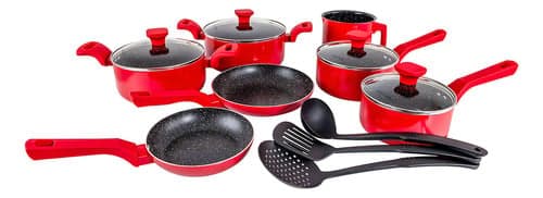 Imagem da oferta Conjunto Panelas Indução Cerâmico Pratic Cook Red 10 Pç Mimo
