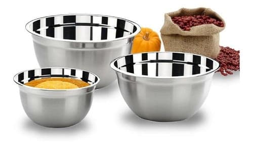 Imagem da oferta Conjunto De Tigelas Brinox 3pçs Suprema Em Inox - 2107/100