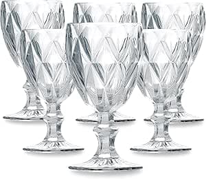 Imagem da oferta Jogo De Taças Diamond Vidro Taça De Vinho 340 Ml 6 Pçs