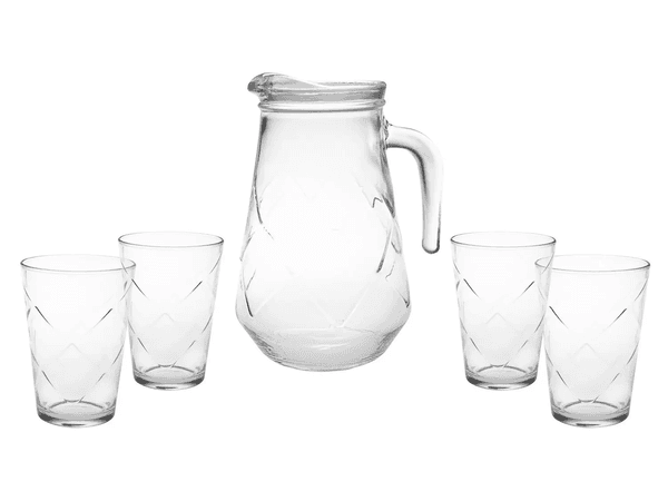 Imagem da oferta Conjunto De Jarra 1,5l E Copos 280ml De Vidro - Nadir Maracatu 5 Peças