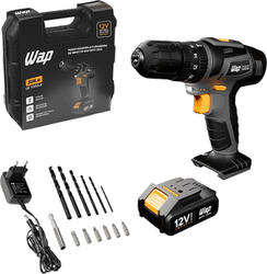 Imagem da oferta Wap Parafusadeira E Furadeira Com Impacto Bpfi 12k4 A Bateria Li-íon De 12v Torque 18 Níveis Sem Fio Maleta E Kit De 13 Acessórios Bivolt