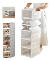 Imagem da oferta Sapateira Vertical Empilhável Caixa Sapato Tênis 6 Andares