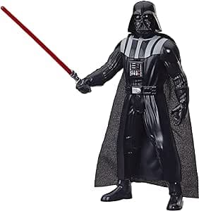 Imagem da oferta STAR WARS Figura Oly E5 de 9,5 cm, para crianças acima de 4 anos - Darth Vader - E8355 - Hasbro, Preto e vermelho