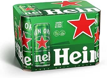 Imagem da oferta Heineken Cerveja Pilsen, Lata 350ml, Pack 12 Unidades