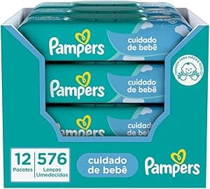 Imagem da oferta Pampers Lenços Umedecidos Cuidado de Bebê 576 unidades