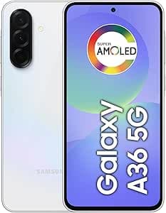 Imagem da oferta Smartphone Samsung Galaxy A36 5g 256gb, 6gb Ram, Câmera 50mp, Ip67, Super Amoled 6.7", Recursos Ai, Branco