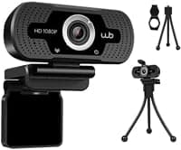 Imagem da oferta Webcam USB Full HD 1080P WB com Microfone Ângulo 110° e Tripé