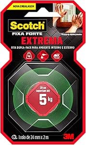 Imagem da oferta Scotch, 3M, Fixa Forte, Fita Dupla Face, Fixação Extrema, 24mm x 2m