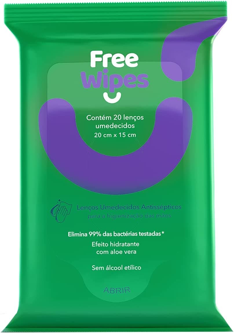 Imagem da oferta Lenços Umedecidos Antissépticos Free Wipes, Freeco