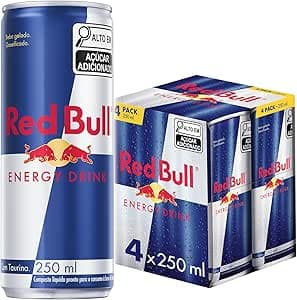 Imagem da oferta Pack de 4 Latas Red Bull Energético, Energy Drink, 250ml