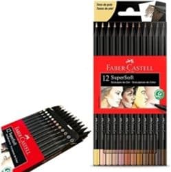 Imagem da oferta Lápis De Cor, Faber-Castell, Redondo, Supersoft, 12 Cores, Tons Pele, Multicor, 120715SOFTCQ