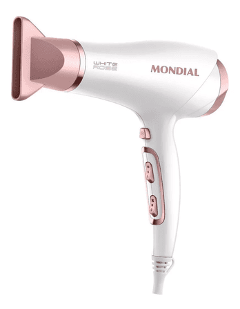 Imagem da oferta Secador De Cabelos Scn50 2000w Branco E Gold Rose Mondial 220v