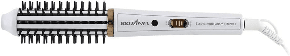 Imagem da oferta Escova Modeladora Britânia Bec04 - Turmalina Com Íons 60w 1 Velocidade